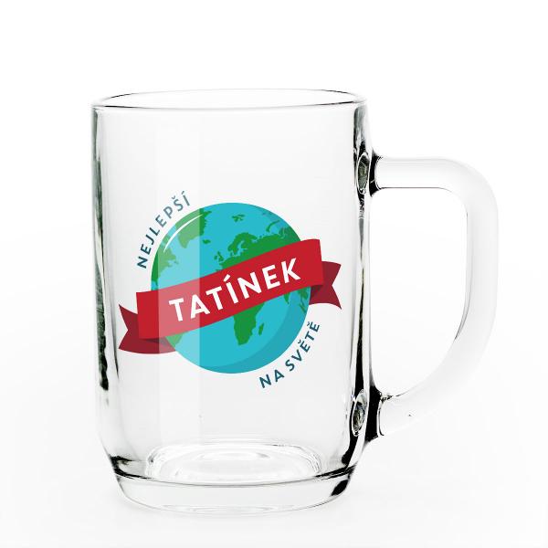 Nejlepší tatínek na světě - sklenice na pivo s potiskem